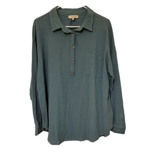 Umgee raw hem button down shirt size XL